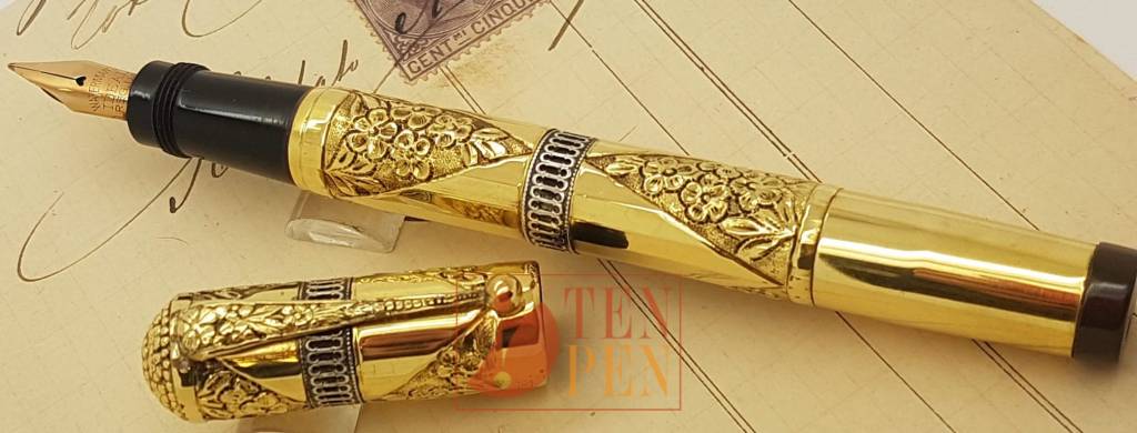 RARE WATERMAN 42 WITH UNUSUAl 18 KR ITALIAN OVERLAY | Tenpen - By